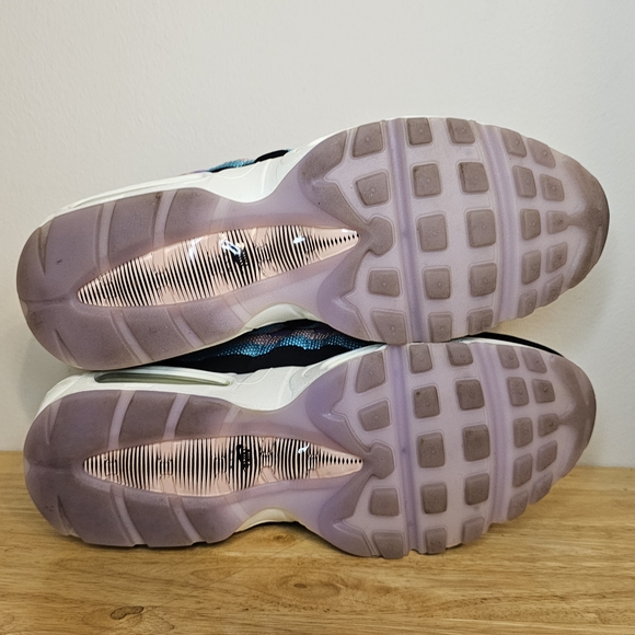 Nike Air Max 95 Black with Purple and Teal Pre Owned With Box